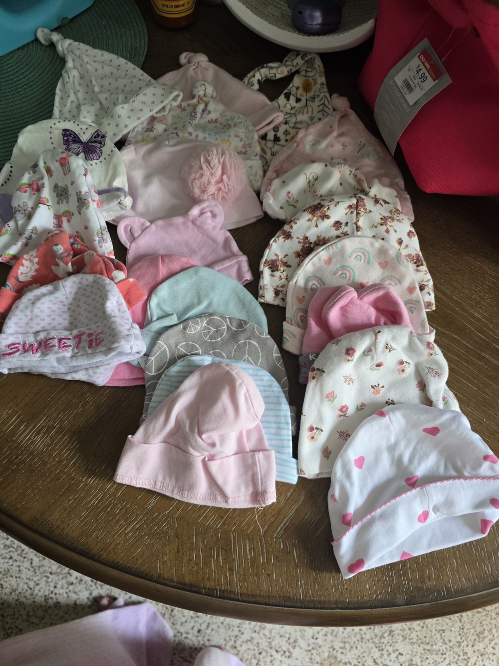 Baby Girls Newborn Hat Set - Assorted Colors